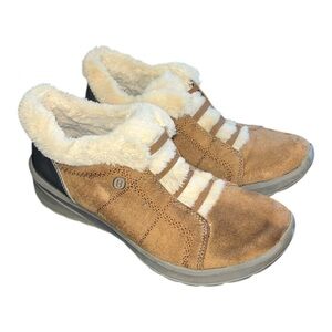 Bzees Faux Fur Slip-On Sneakers – Size 8.5